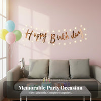 light-emitting diode Lights Illuminated Birthday Banner social-mediamable Backdrop Illuminated Birthday Sign Colorful Letters Party Supplies Hang Anywhere for Teens, Adults, Parents, Home event, event location