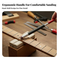 High Precision Guitar Fret Polishing Tool Ergonomic Handle Fretboard Sanding Stick Long-Lasting for DIY Hobbyists, Music Workshop