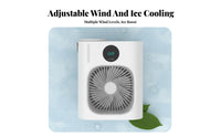 Portable Air Chiller Misting Function Mini Air Conditioner Fan 3 Speeds Desktop Cooling Fan for Students, Office Workers, Bedroom, Dorm Room