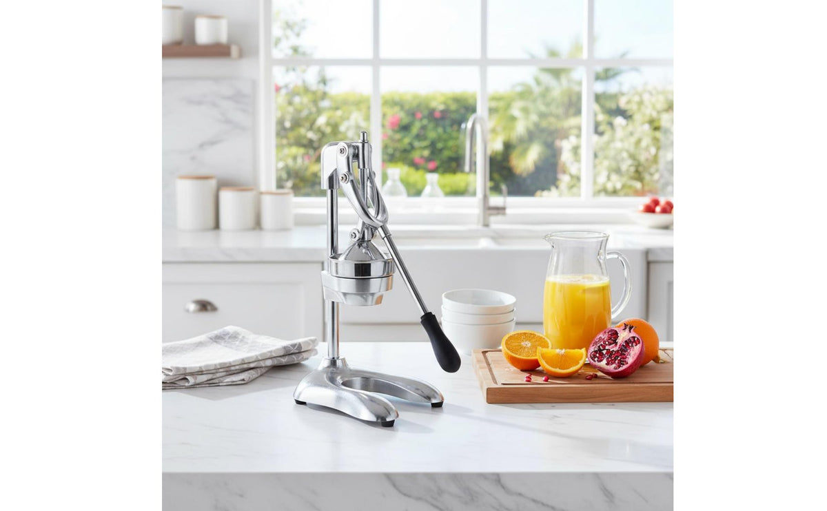 No Electricity Stainless Steel Hand Juicer Easy to Clean Orange Juicer High Yield Hand Crank Juice Press Rubber Feet