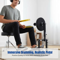 Mute Bass Drum Practice Pad, Quiet Foot Pedal, Portable Bass Drum, Drum Kit, Home Practice Set