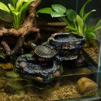 Aquarium Ornament Turtle Land Resin Hideout Resting Spot