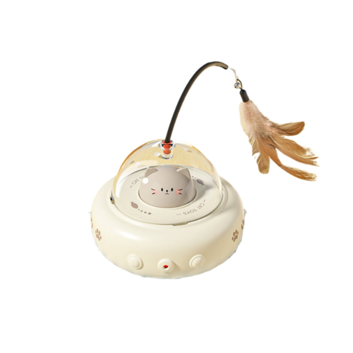 Rechargeable Automatic Cat Toy Obstacle Avoidance Electric Feather Cat Teaser Long-Lasting Pet Supply for Indoor