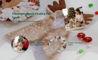 Pet Reindeer Cape, Warm Hat, Adjustable, Holiday Wear