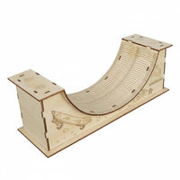 Gift Idea Wooden Skate Display Stand Tabletop Desktop Finger Skate Park Portable Size Finger Skateboard Park for Children, Desk, Room Decor