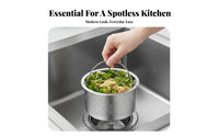 Sink Drain Strainer with Handle Easy to Clean Kitchen Sink Drain Strainer Stainless Steel Food Catcher Rustproof Long-Lasting