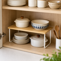 Under Sink Storage Rack, Reinforced Metal Rack, 6-Piece Set, Kitchen Storage, Gap Storage, Side of Refrigerator Storage