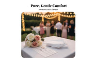 6 Pieces Wedding Handkerchief Elegant Design DIY Embroidery Handkerchief Pocket Square for Brides, Crafters, Weddings, Party Favors