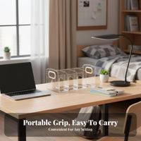 Transparent Design Multi-Section Display Stand Minimalist and design Clear U-Shaped Stand Space-Saving desktop display stand High transparency for Students, Adults, Dorm Room