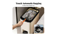 Foot Pedal Trash Can Large Capacity Lidded Foot Pedal Bin Modern Design Lidded Step Bin for Kitchen, Restroom, Living Room