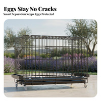 Rainproof Rolling Egg Collection Enclosure Easy to Clean Chicken Coop All-Weather Protection Hen House Long-Lasting Construction for Backyard Farmers, Beginners, Outdoor, Indoor, Garden, Patio