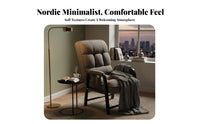 High-Back Support Manual Recliner Ergonomic Design Adjustable Recliner with Footstool Padded Cushioning Lounge Chair Sturdy Frame for Office Workers, Students, Seniors, Relaxing, Rest Ping, Living Room, Small Areas