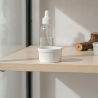 Low-Height Reptile Water Bowl Long-Lasting Ceramic Bowl with Ribbed Exterior Safe Reptile Dish Elegant for Small Pets