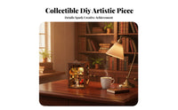 Easy Assembly Miniature Library Shelf Display Insert Bookshelf Insert Wood Grain