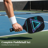 Pickleball Paddle Set Rim Protector Protection Fiberglass Pickleball Paddles Sports Equipment Anti-Slip Cushioned Grip