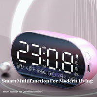 Multi-Functional Wireless Alarm Speaker Bluetooth Connectivity Digital timepiece high-volume Volume Smart Gadget Deep Bass for Students, profound Sleepers, Office Workers, Bedroom, Dorm Room, Nightstand, Desk