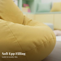 Fruit Design Pineapple-Shaped Seat Skin-Friendly Convertible Bean Bag Bed Odorless Filling children's Furniture Breathable for Children, Toddlers, Parents, Reading Corner, Bedroom, Playroom, Living Room