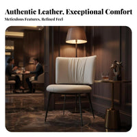 Upholstered Armless Dining Chair Soft Padded Modern Minimalist Side Chair Long-Lasting Sturdy Construction