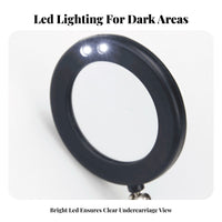 Under Vehicle Inspection Mirror Double Ball Joint LED Lighted Inspection Mirror Portable Design for Mechanics, Security Personnel, Hard-to-Reach Areas