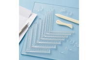 Ruler with Paper Knives Engraved L-Shaped Ruler Compact Measuring Tool for Crafting