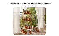 2-Tier Collapsible Shelf Space-Saving 2-Tier Plant Stand Stable Structure
