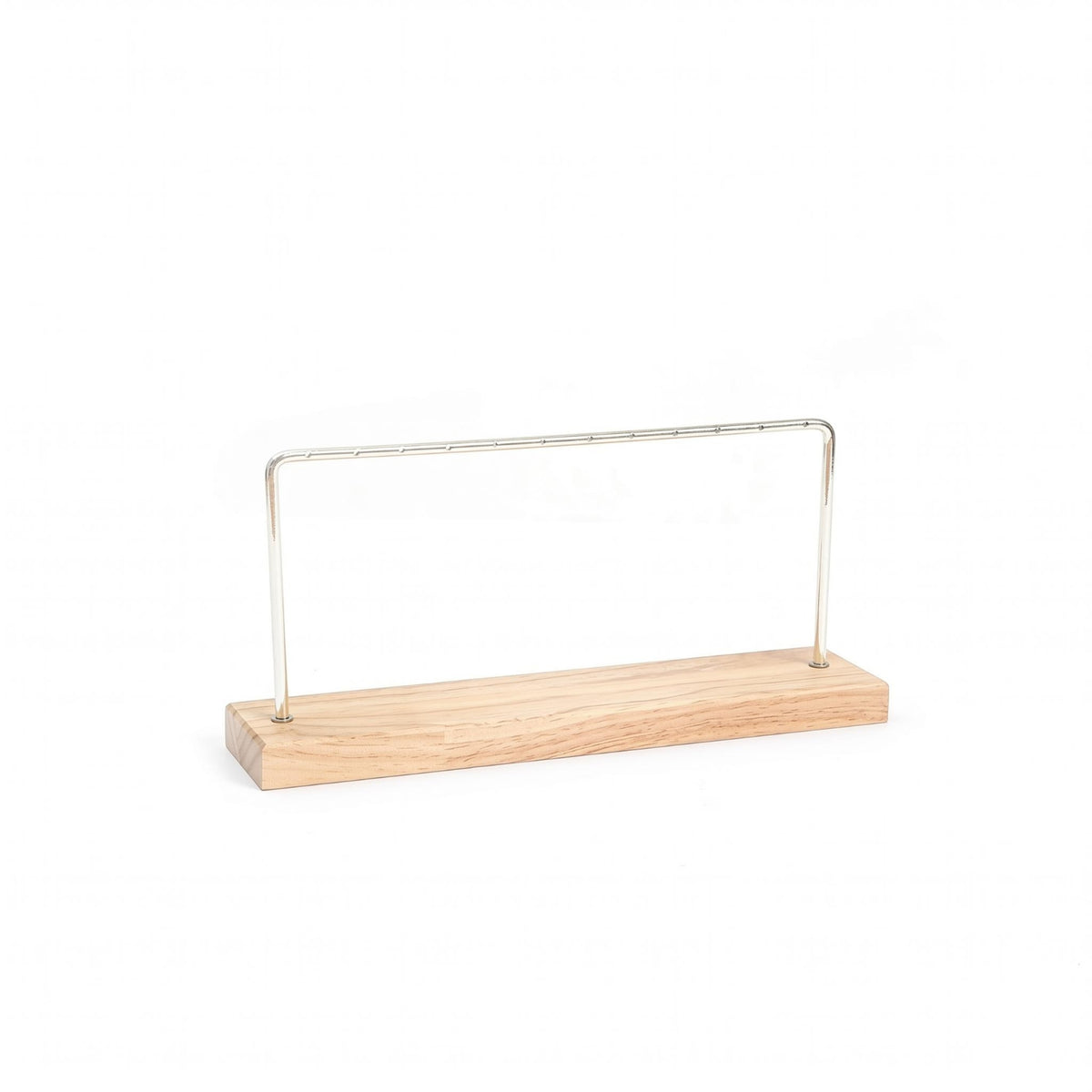 Gold-Tone Earring Display Stand Minimalist Wood Base Jewelry Stand