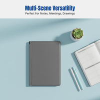 Portable Whiteboard Notebook, Compact Double-Sided Note Board, Easy-Wipe Desktop Pad, Leather Hard Cover, Multi-Scene Use