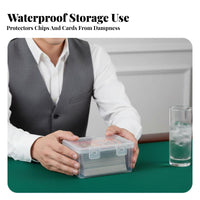 Transparent Chip Container particle-resistantproof Clear Card Storage Box multipurpose