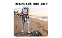 Stainless Steel Beach Rake Sturdy Duty Metal Beach Sifting Shovel Treasure Sand Spoon Non-Slip Grip for Beachcombers