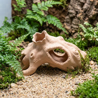 Large Ceramic Snake Hide and Tree Hole, Aquarium Caves and Hides for Aquatic Animals and Turtles, Bark-Textured Horizontal Breeding Shelter