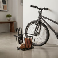 Bike Basket with Mounting Hardware Hook on Front Cycle Basket Detachable for Neighborhood Rides