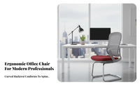 Adjustable Height Ergonomic Mesh Back Chair 360° Swivel Office Furniture 3D Support Quiet Casters for Telecommuting Workers, Students, Gamers, Meeting Room