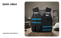 Long-Lasting Electrician Tool Bag Portable Heavy Duty Waist Bag Adjustable Fit for Electricians, Technicians, Job Site, Workshop