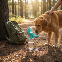 Portable Pet Water Bottle and Food Dispenser for Dogs and Cats