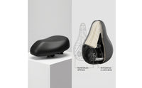 Shock Absorbing Electric Bike Saddle Enlarged Electric Bike Seat Soft Latex Saddle Easy-Install for Commuters