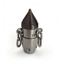 Rotating Sewer Nozzle Compact Cleaning Tip Steel Drain Cleaning Nozzle for Homeowners