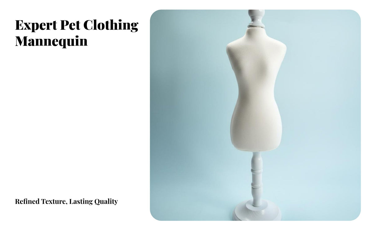 Dog Clothes Mannequin Solid Wood Base Dog Garments Display Stand Tackable Body Puppy Clothes Display Stand for Retailers, Crafters, Boutiques