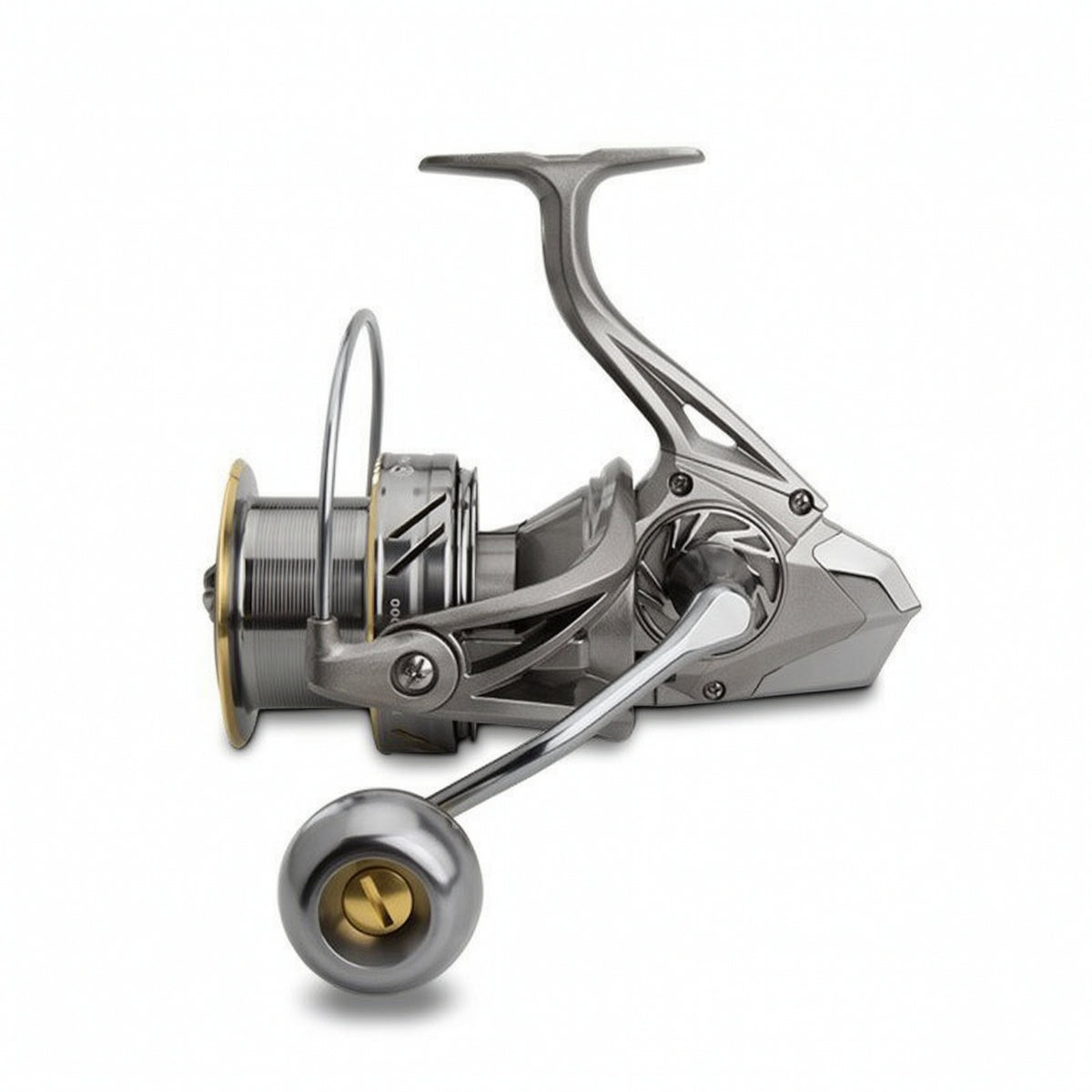 Fishing Reel with Double Guide Rod Heavy-Duty Fishing Reel with Front Drag Tackle Sealed Bearing Ultra Smooth