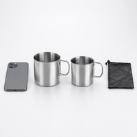 Stainless Steel Camping Cup, Foldable Mug, Outdoor, Solo Camping, Hiking, Coffee Cup, Portable, Lightweight, Compact