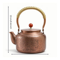 Hammered Copper Teapot Artisanal Copper Teapot Decorative for Collectors