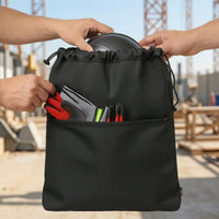 Drawstring Helmet Bag with Pocket Soft Helmet Bag Portable Lightweight for Commuters, Commuting, Work Sites, Garages