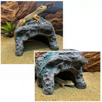 Reptile Hide Naturalistic Reptile Resin Terrarium Cave for Reptiles, Turtles