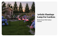 3 Pieces Waterproof Solar Flamingo Light LED Flamingo Solar Light Auto ON/deactivate for Patio, Balcony