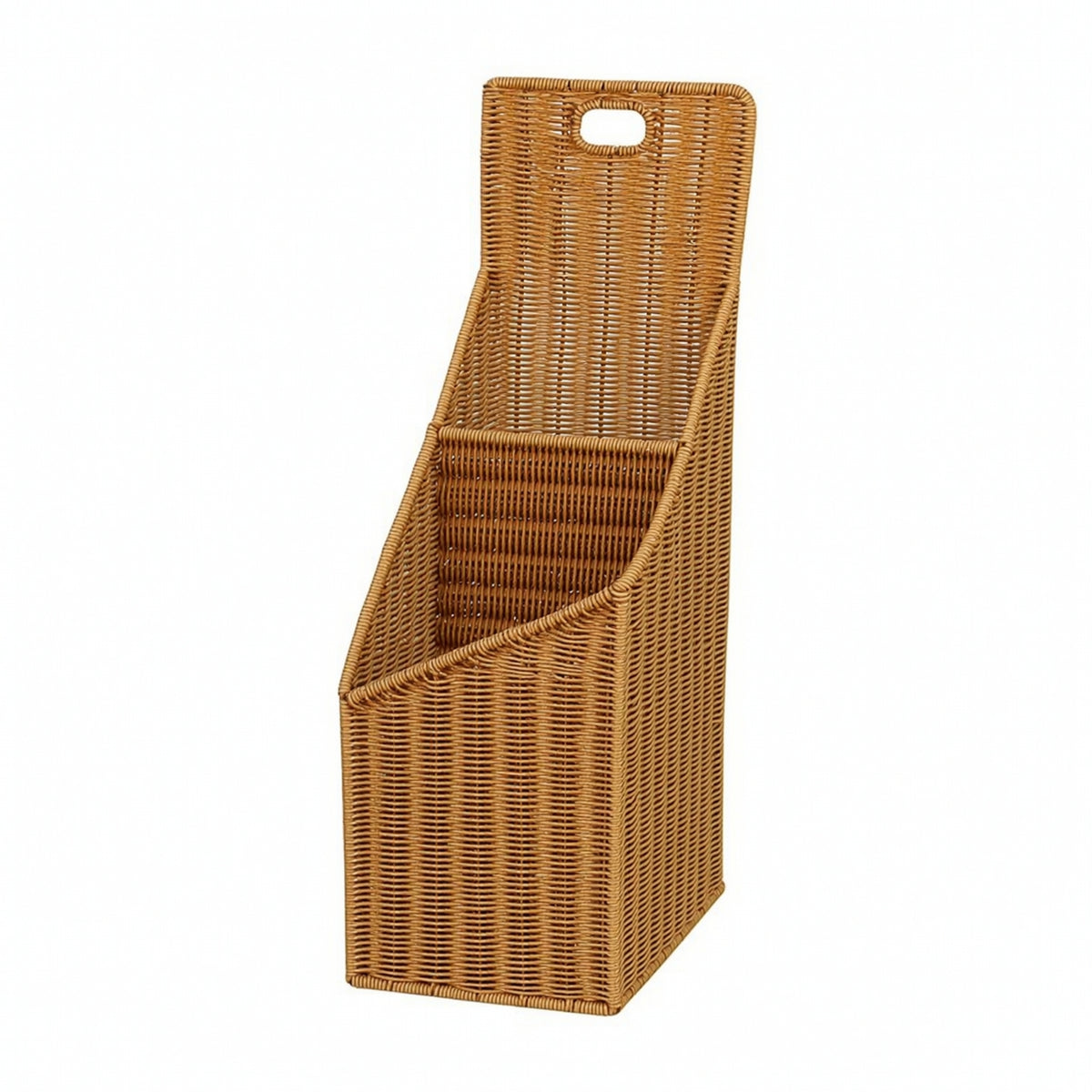 Wicker Umbrella Holder Slim Tall Wicker Basket Woven Basket with Handle Sturdy Rattan Storage Bin Space-Saving for Yogis