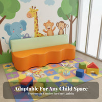 Flexible Combination Upholstered Block Bench Soft-Covered Transformable Play Couch dense Foam interlocking Seating Easy to Clean for Toddlers, Educators, Parents, Kindergarten, Waiting Area, Early Education Center, Playroom