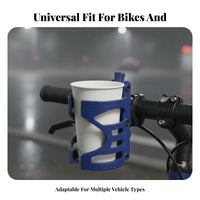 Easy Installation Two-Wheeler Cup Holder Anti-Slip Motorcycle Drink Holder Secure Grip Scooter Water Bottle Holder Sturdy and Stable for Food Delivery Riders, Motorcyclists, Commuters, Outdoor Riding, Commuting