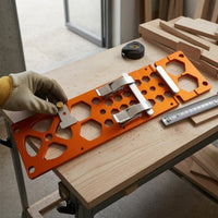 Right-Angle Guide Plate Clamping Buckles Power Tool Accessory Anodized Orange