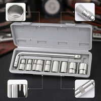 Compact Socket Wrench Set Portable Socket Set with Case Easy to Identify Tool Kit Corrosion-Resistant for Diyers, Mechanics, Garage