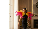 Feather Shoulder Accessory Colorful Feather Shrug Shoulder Strap Dramatic for Festivals