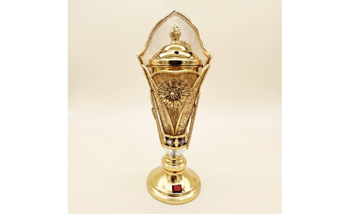 Electric Scent Warmer Electrically Powered Scent Warmer with Mesh Panels Metal for Prayer Space, Living Room, Entryway